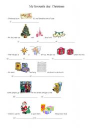 English Worksheet: My favourite day : Xmas