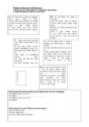 English Worksheet: Father and Son- reading and listening activity