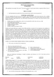 English Worksheet: advanced reading - A home birth