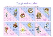 English Worksheet: The game of opposites(1/2)