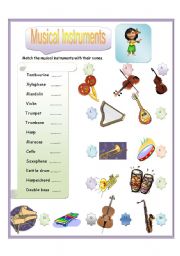 English Worksheet: Musical Instrument Part-2