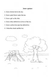 English Worksheet: Draw a Picture
