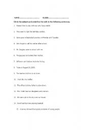 English worksheet: BASIC ENGLISH TEST