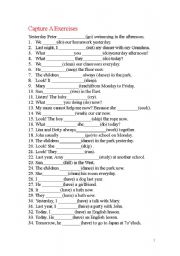 English Worksheet: capture A exxerrcises