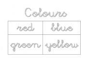 English worksheet: Colours