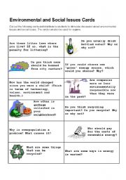 English Worksheet: Environmental and Social Issues