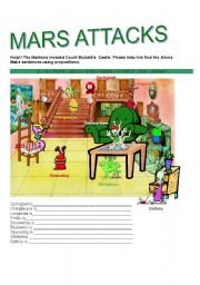 English Worksheet: MARS ATTACKS