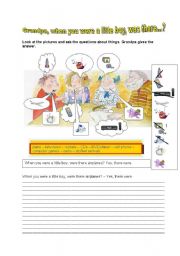 English Worksheet: WAS THERE A.... WHEN YOU WERE LITTLE?