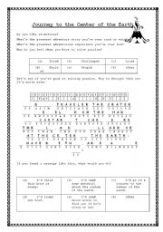 English Worksheet: intermediate reading - Journey to the Center of the Earth (Jules Verne)