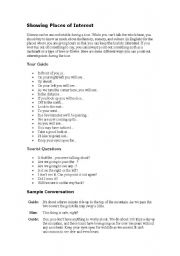 English Worksheet: Tourist hints