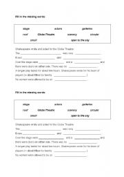 English Worksheet: The Globe Theatre