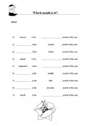 English Worksheet: Which month is it?