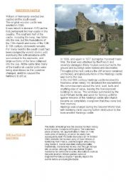 English Worksheet: HASTINGS CASTLE AND THE BATTLE OF HASTINGS