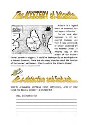 English Worksheet: ATLANTIS MYSTERY