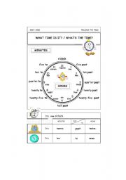 English Worksheet: Whats the time, please?