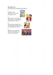 English worksheet: Be going to and the Simpsons