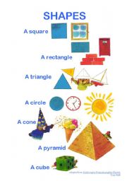 English Worksheet: Geometrical Shapes