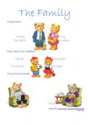 English Worksheet: The family