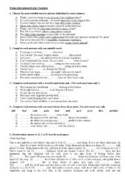 English Worksheet: Food, Restaurants and Cooking (vocabulary)