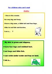 English Worksheet: Riddles