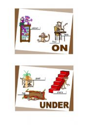 English Worksheet: Preposition (ON/UNDER)