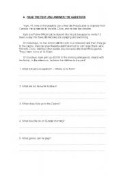 English Worksheet: Reading Comprehension with a Listening exercise & Keys