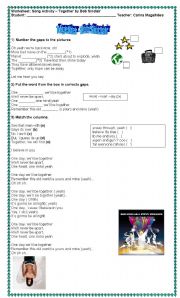 English Worksheet: TOGETHER - BOB SINCLAIR