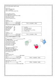 English Worksheet: Aint No Mountain High Enough