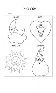 English Worksheet: Colors Colours