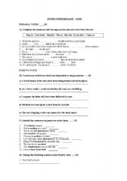 English Worksheet: PASSIVE VOICE & PHRASAL V ERBS QUIZ