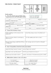 English Worksheet: Daily Routines _ Yes or No Questions