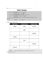 English Worksheet: verbs