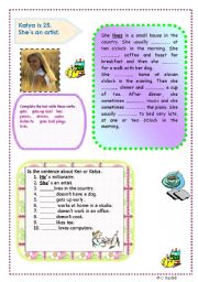 English Worksheet: Katyas day