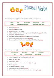 English Worksheet: phrasal verbs