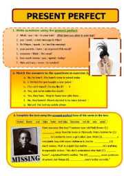 English Worksheet: Present Perfect