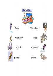 English worksheet:  Calssroom vocabulary