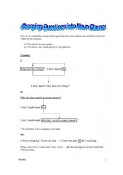 English Worksheet: Indirect Questions + Examples + Exercises + Key