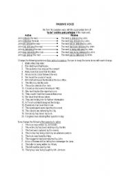 English Worksheet: PASSIVE VOICE