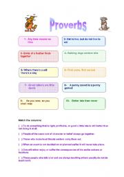 English Worksheet: Proverbs