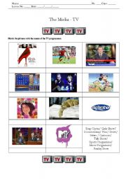 English Worksheet: Whats on TV