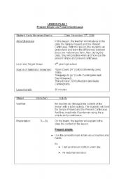 English worksheet: Present Simple v/s Present Continuous 