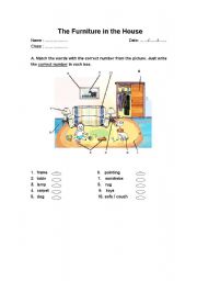 English Worksheet: Furniture 