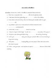 English Worksheet: Can, Could, and be able to