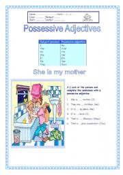 English Worksheet: She is my mother
