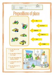 Prepositions of place