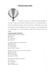 English worksheet: THE BIG BALLON