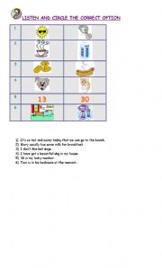 English worksheet: vocabulary revision