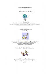 English worksheet: Idiomatic Expressions I