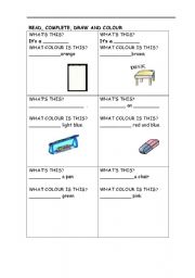 English worksheet: SCHOOL MATERIALS