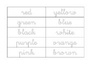 English Worksheet: Colours 2